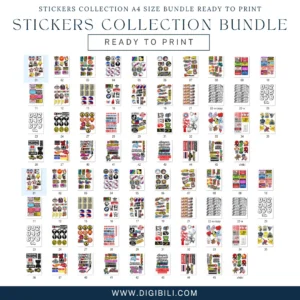STICKERS COLLECTION A4 SIZE BUNDLE READY TO PRINT