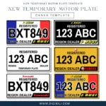 NEW TEMPORARY MOTOR PLATE (9×5 INCHES) | CANVA TEMPLATE