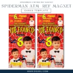 SPIDERMAN ATM SIZE REF MAGNET | CANVA TEMPLATE