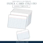 INDEX CARD (5 x 3 in) | CANVA TEMPLATE
