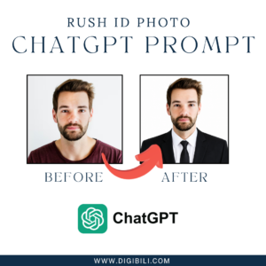 RUSH ID PHOTO FOR MALE & FEMALE | CHATGPT PROMPT