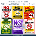 NO SMOKING SIGNAGE A4 SIZE PNG | READY TO PRINT