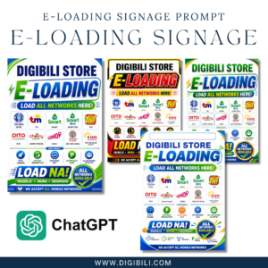 E-LOADING SIGNAGE CUSTOMIZE WITH STORE NAME | CHATGPT PROMPT
