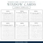 WINDOW CARDS (A4 SIZE) 6PCS | CANVA TEMPLATE