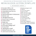 RESIGNATION LETTER | MICROSOFT WORD TEMPLATE