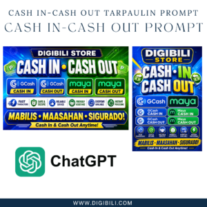 CASH IN-CASH OUT TARPULIN 2ftx3ft CUSTOMIZE STORE NAME PROMPT | CHATGPT PROMPT